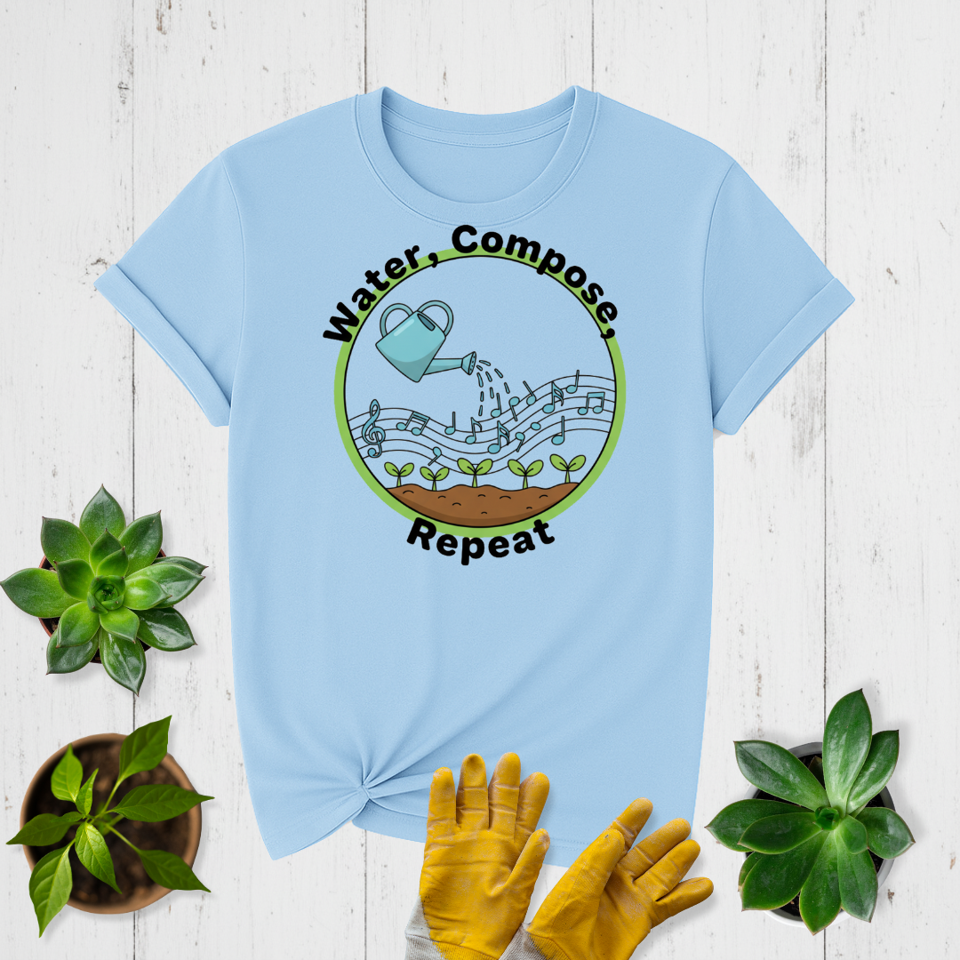 Water, Compose, Repeat T-shirt