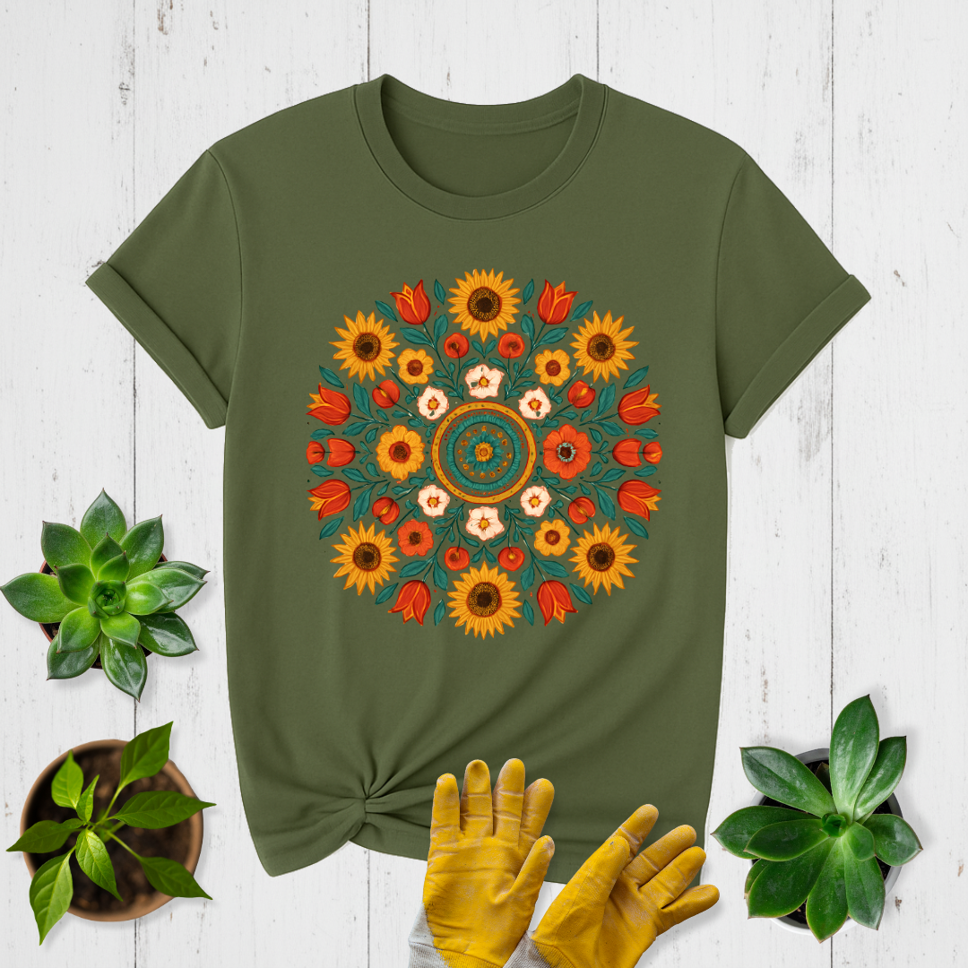 Folk Bloom Burst T-shirt