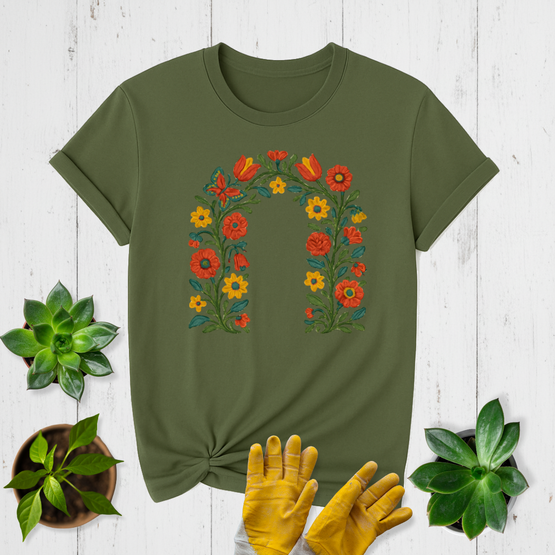 Folk Floral Arch T-shirt