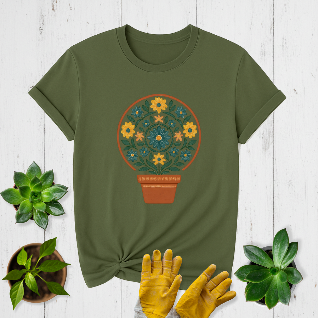 Folk Mandala Pot T-shirt