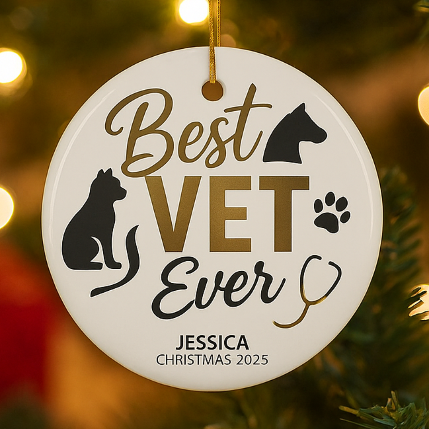 Personalized Best Vet Ever Ornament