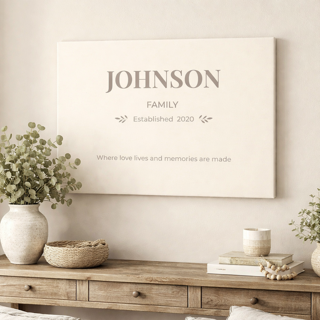 Personalized Family Name Wall Canvas