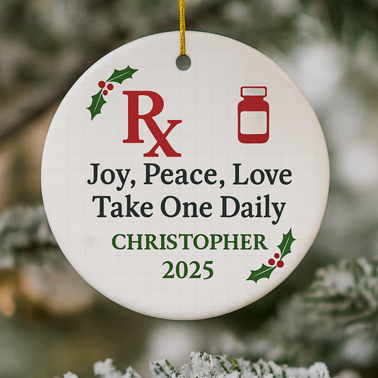 Take One Daily Pharmacist Christmas Ornament