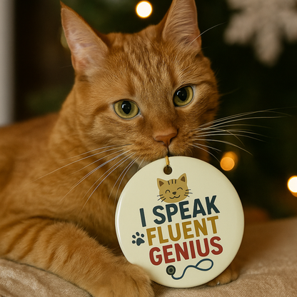 I Speak Fluent Genius Vet Christmas Ornament