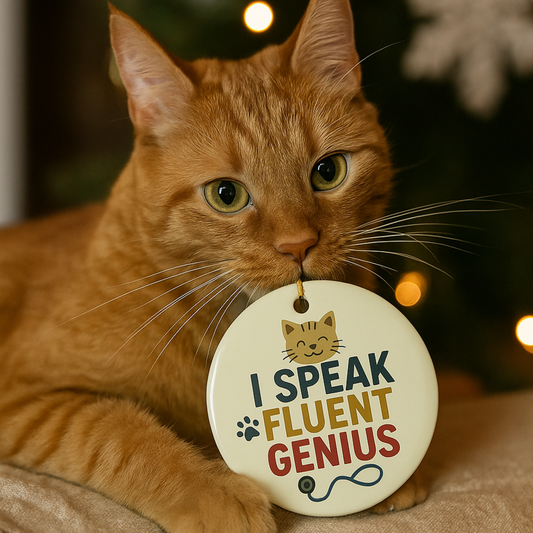 I Speak Fluent Genius Vet Christmas Ornament