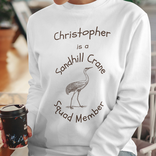 Personalized Sandhill Crane Squad Sweatshirt