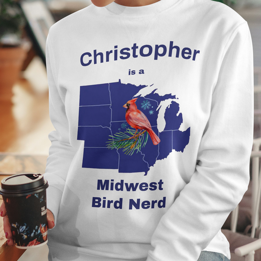 Personalized Midwest Bird Nerd Sweatshirt