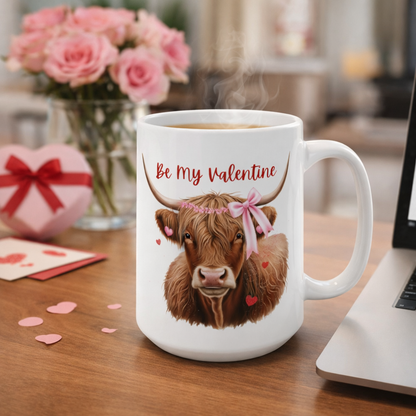 Highland Cow - Be My Valentine