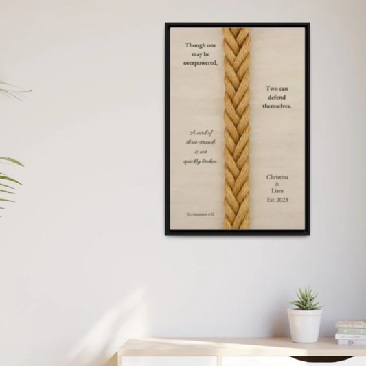 Threefold Strand Framed Wall Canvas