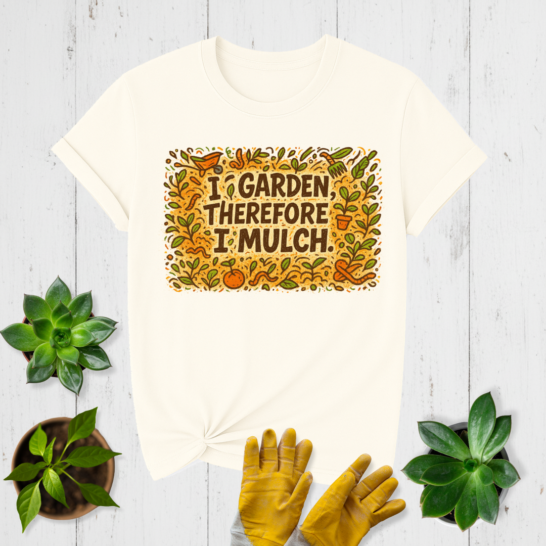 I Garden Therefore I Mulch T-shirt
