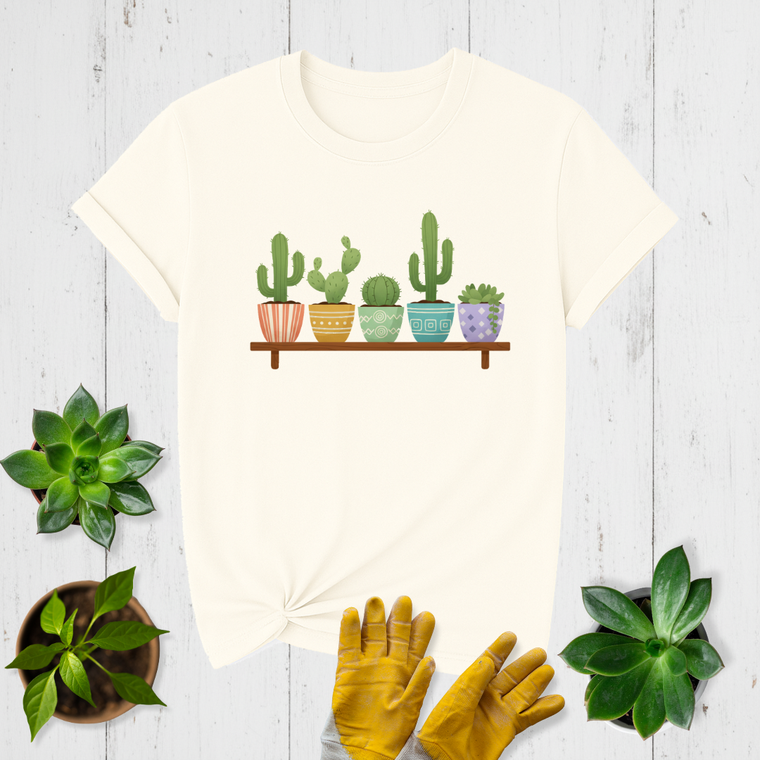 Potted Cactus Shelf T-shirt