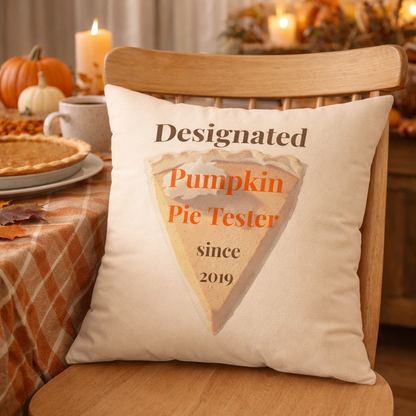 Designated Pumpkin Pie Tester Pillow