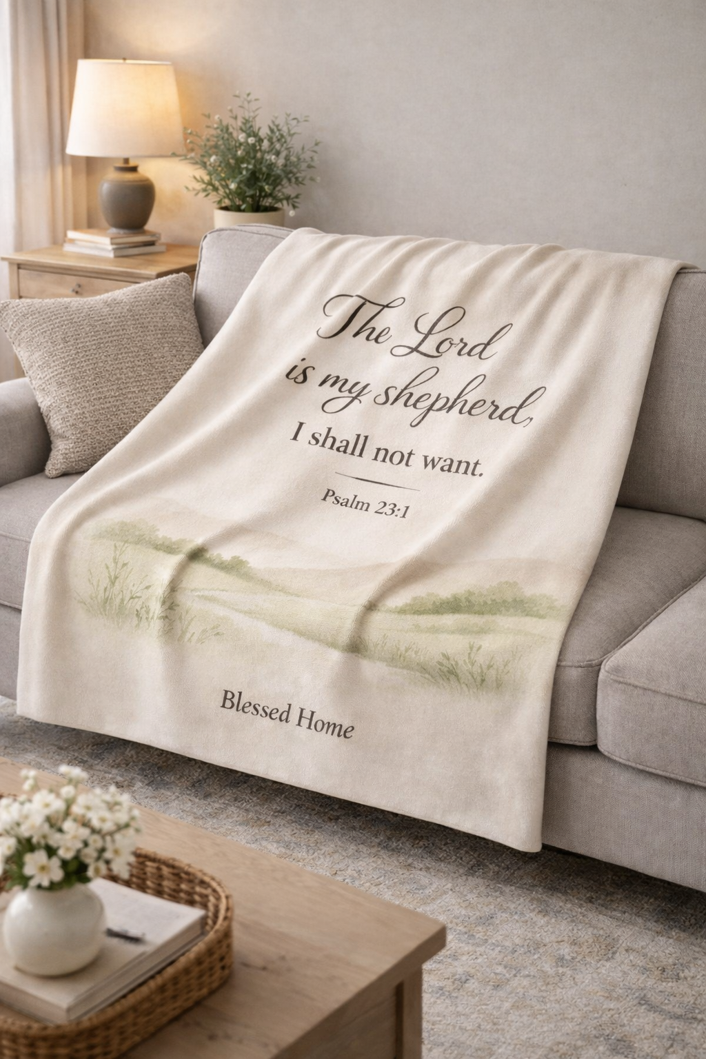 Psalm 23 Scripture Blanket – “The Lord Is My Shepherd”