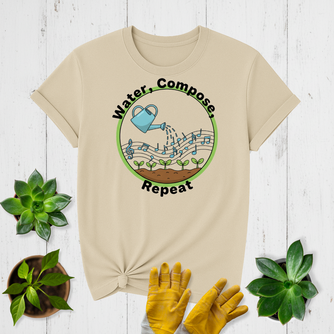 Water, Compose, Repeat T-shirt