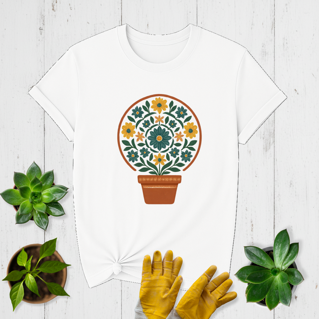 Folk Mandala Pot T-shirt