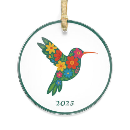 Acrylic Hummingbird Made of Flowers
