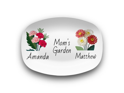 Personalized Platter with Birth Month Flowers