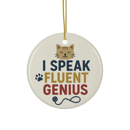I Speak Fluent Genius Vet Christmas Ornament