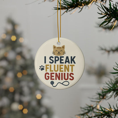 I Speak Fluent Genius Vet Christmas Ornament