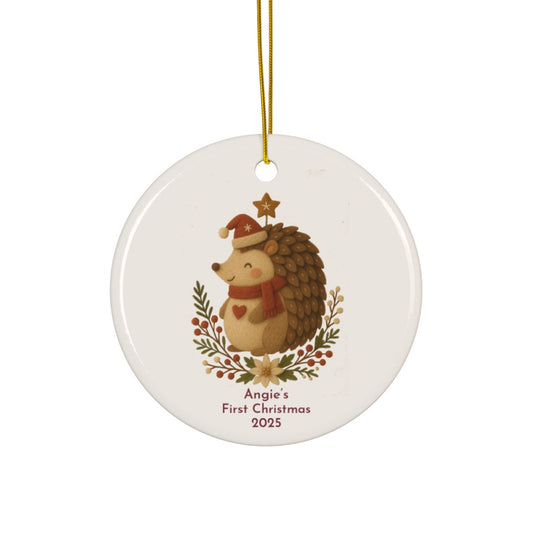 Personalized Folk Hedgehog - First Christmas