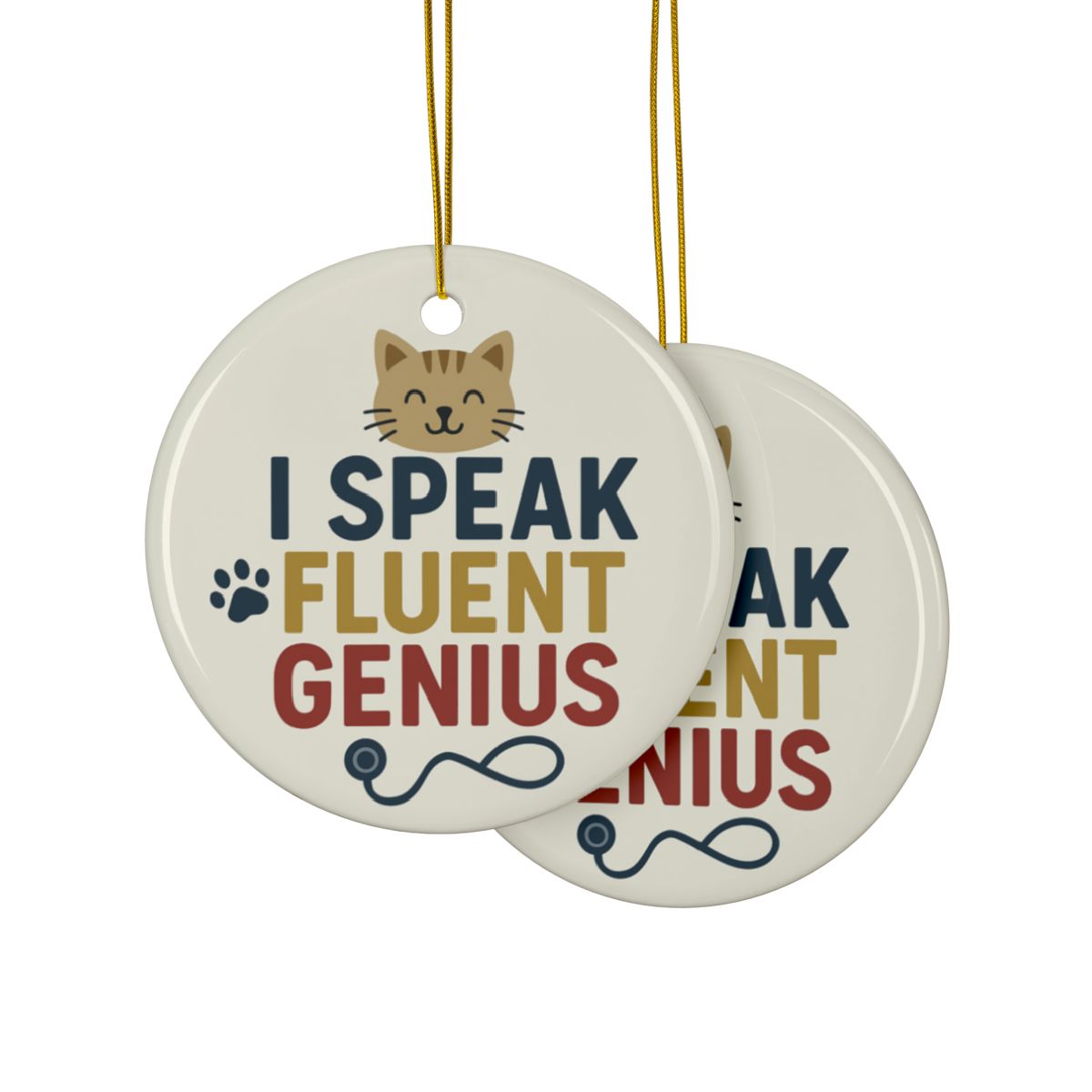 I Speak Fluent Genius Vet Christmas Ornament