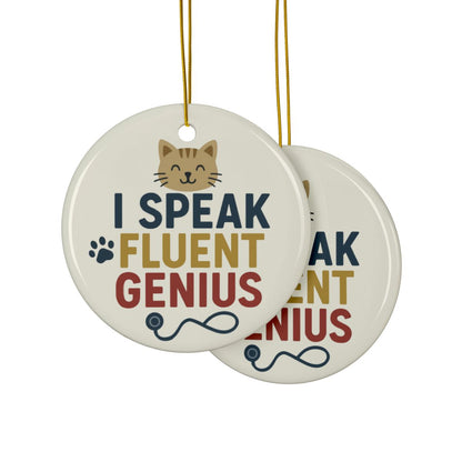I Speak Fluent Genius Vet Christmas Ornament