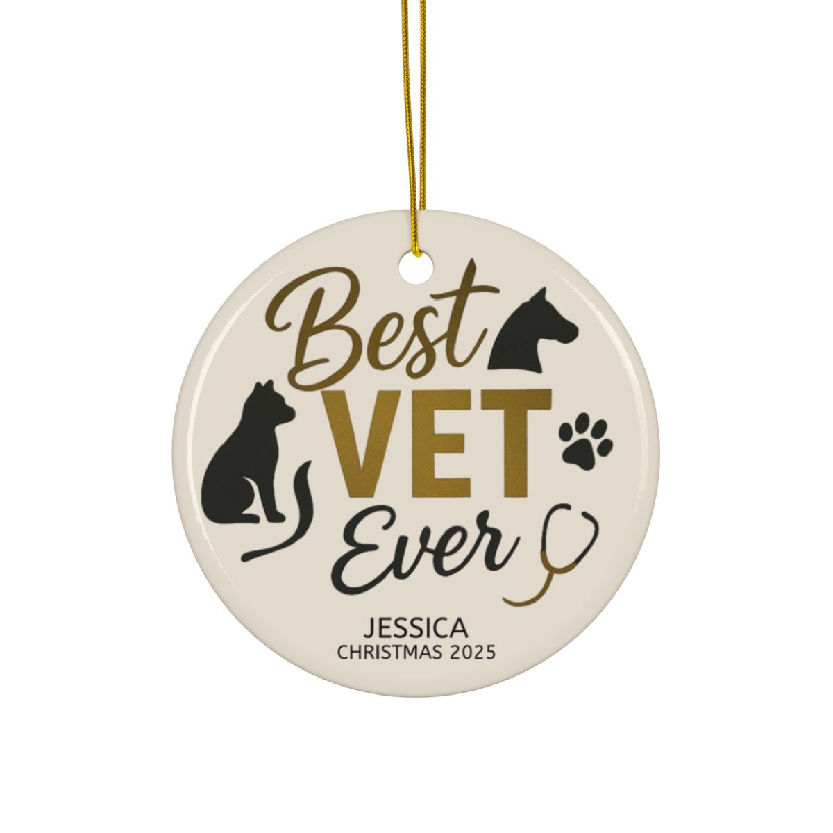 Personalized Best Vet Ever Ornament
