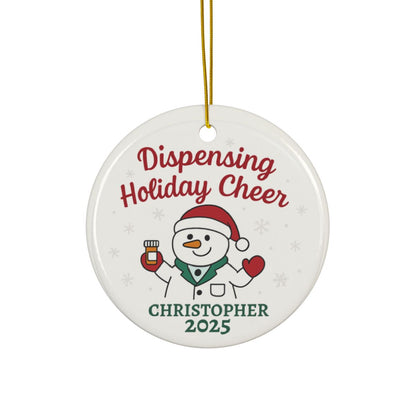 Dispensing Holiday Cheer Snowman Ornament for Pharmacists