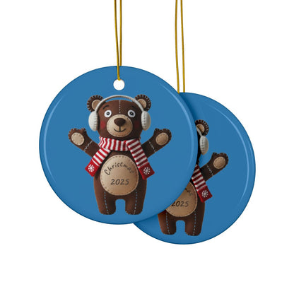 Personalized Folk Bear Ornament
