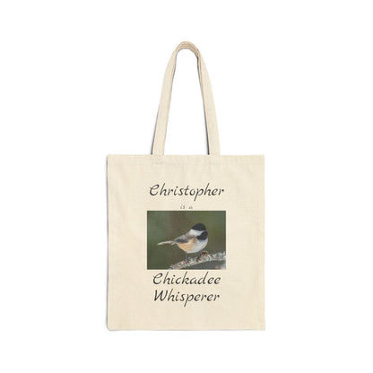 Personalized Chickadee Whisperer Tote