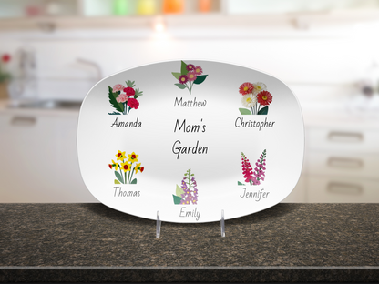 Personalized Platter with Birth Month Flowers