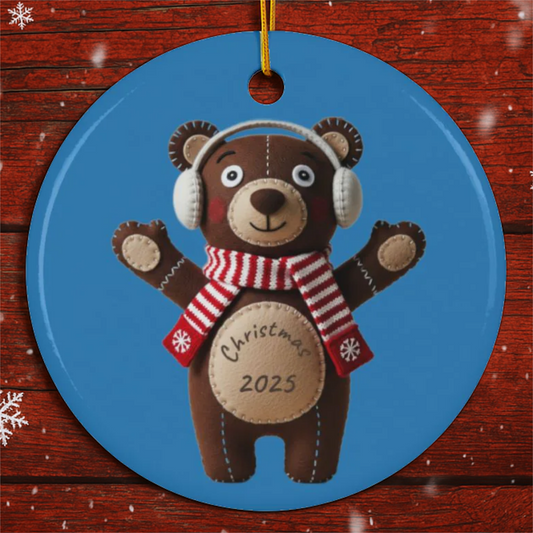 Personalized Folk Bear Ornament