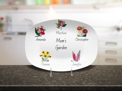 Personalized Platter with Birth Month Flowers