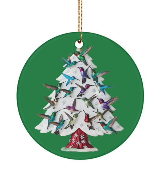 Hummingbird Christmas Tree Ornament (Green)