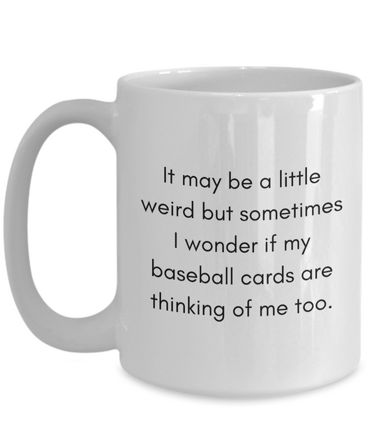 My Baseball Cards Think of Me Mug for Card Collectors