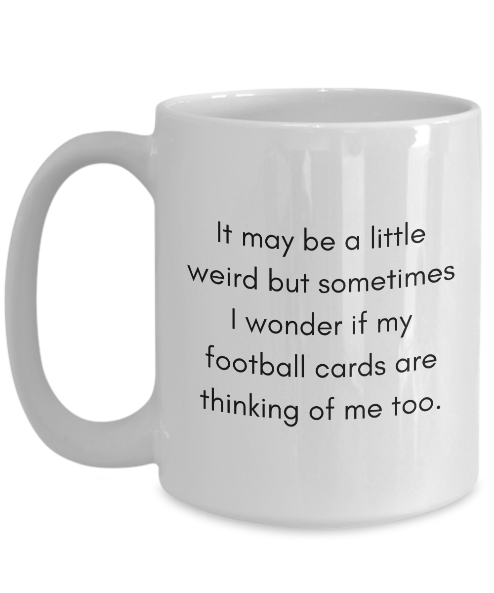 Football Cards Think of Me Mug for Football Card Collectors