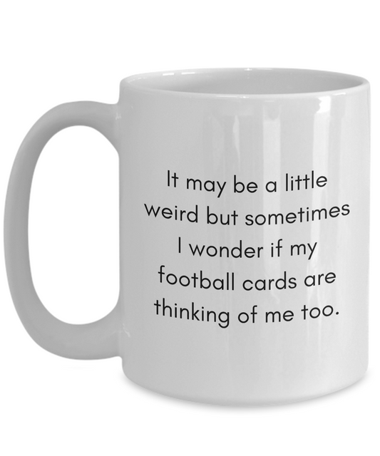 Football Cards Think of Me Mug for Football Card Collectors