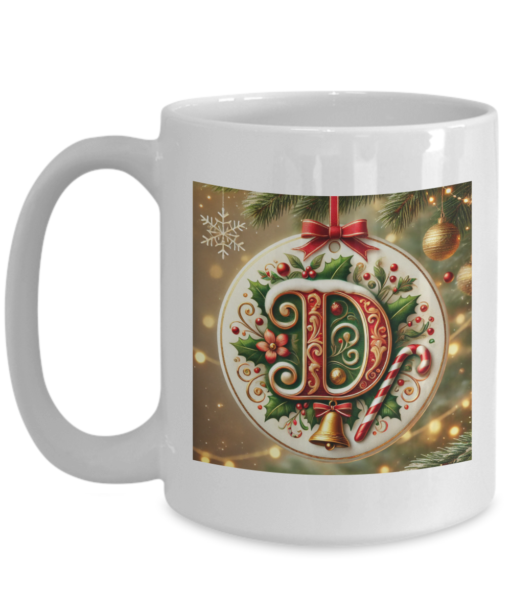 Christmas Letter D Mug