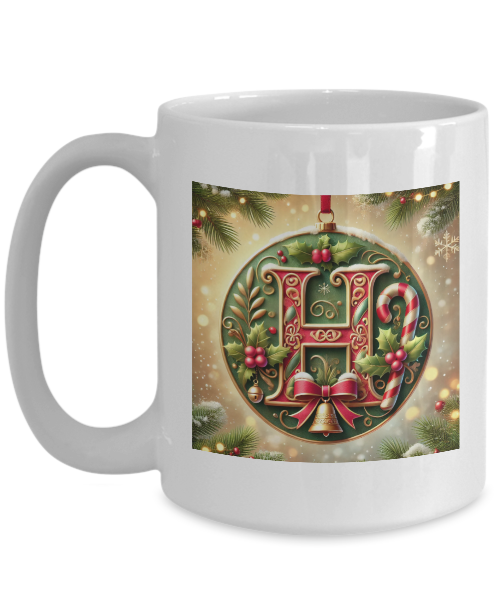 Christmas Letter H Mug