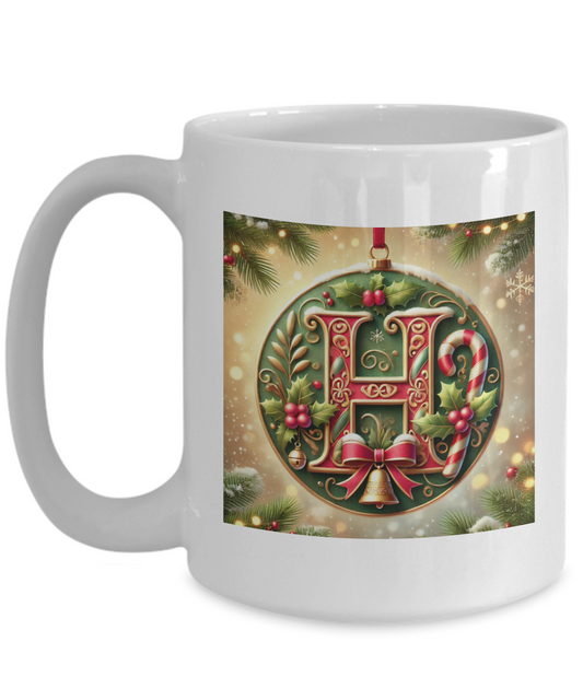 Christmas Letter H Mug