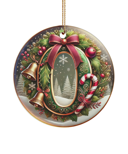 Christmas Letter O Ornament