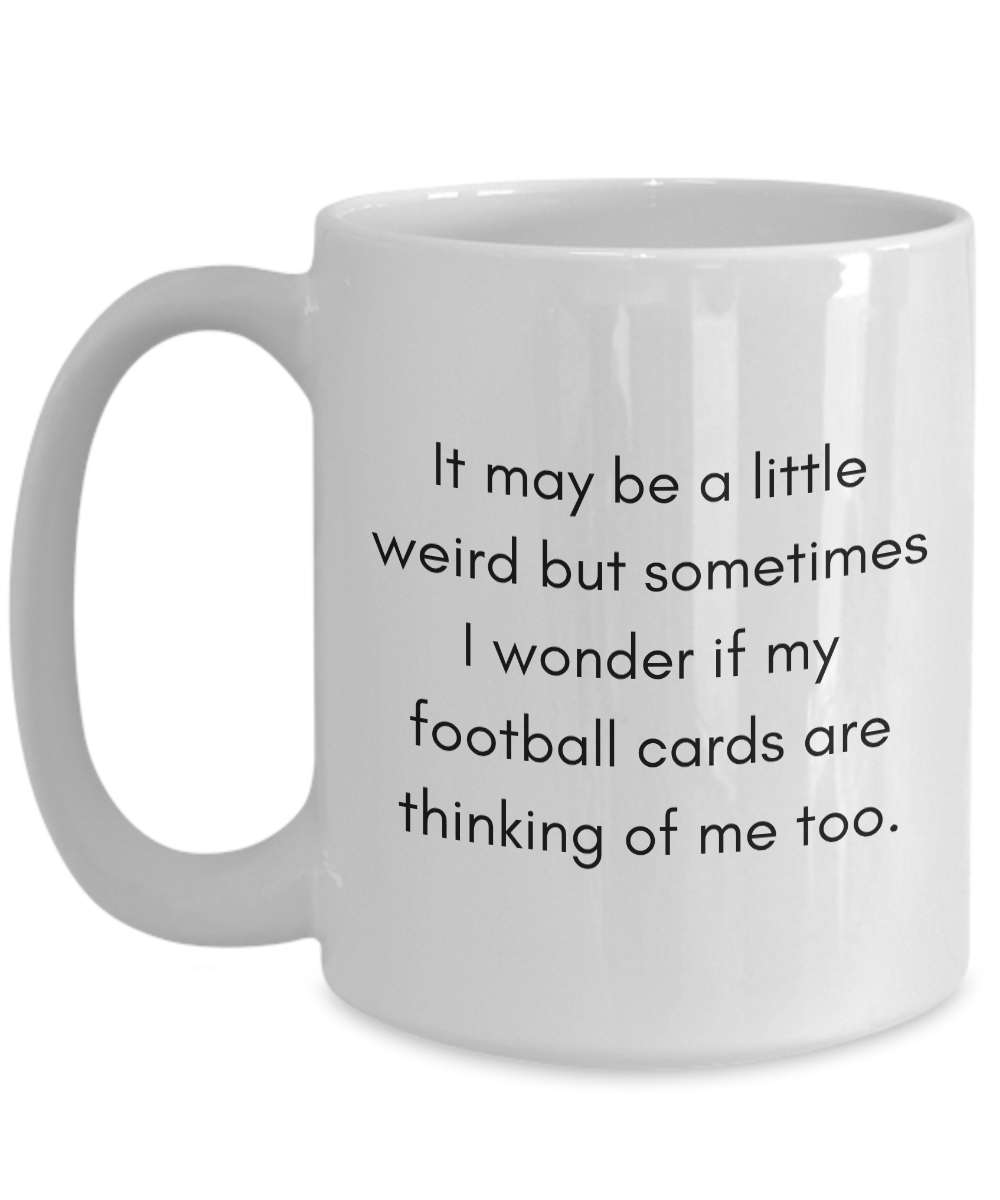 My Football Cards Think of Me Mug for Card Collectors