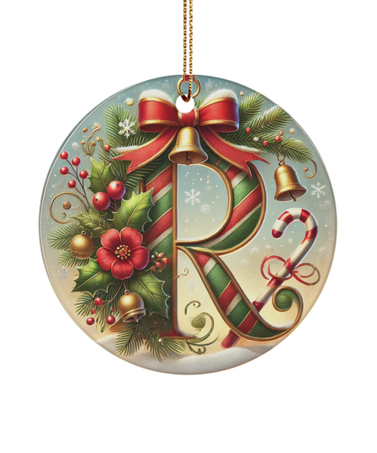 Christmas Letter R Ornament