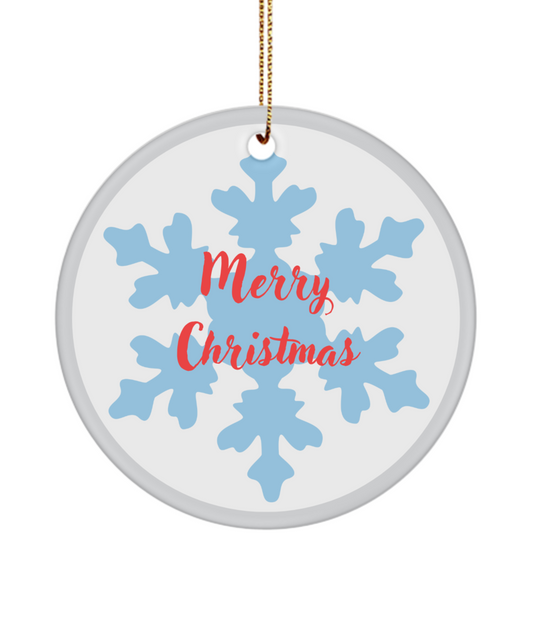 Merry Christmas Snowflake - Medium Text