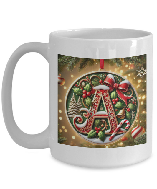 Christmas Letter A Mug