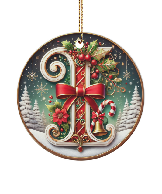 Christmas Letter I Ornament