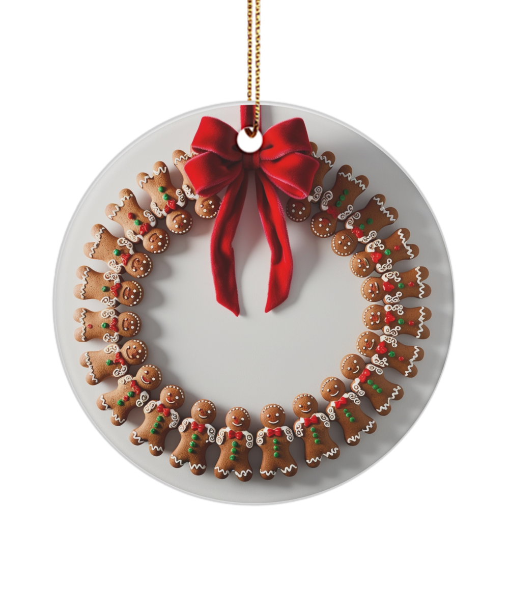 Ring of Gingerbread Men Wreath Ornament