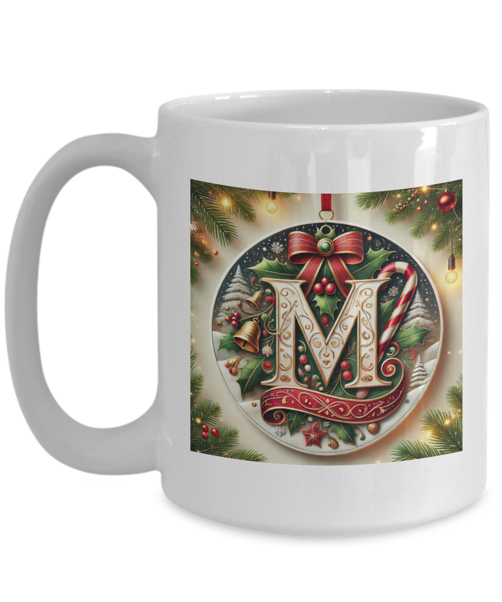 Christmas Letter M Mug