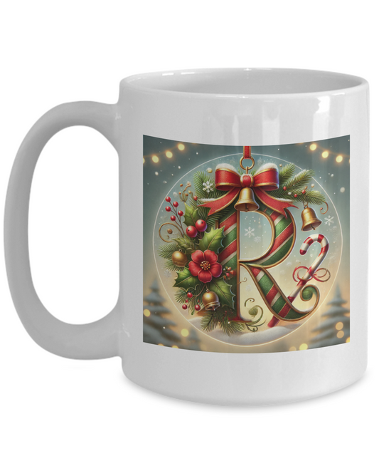 Christmas Letter R Mug