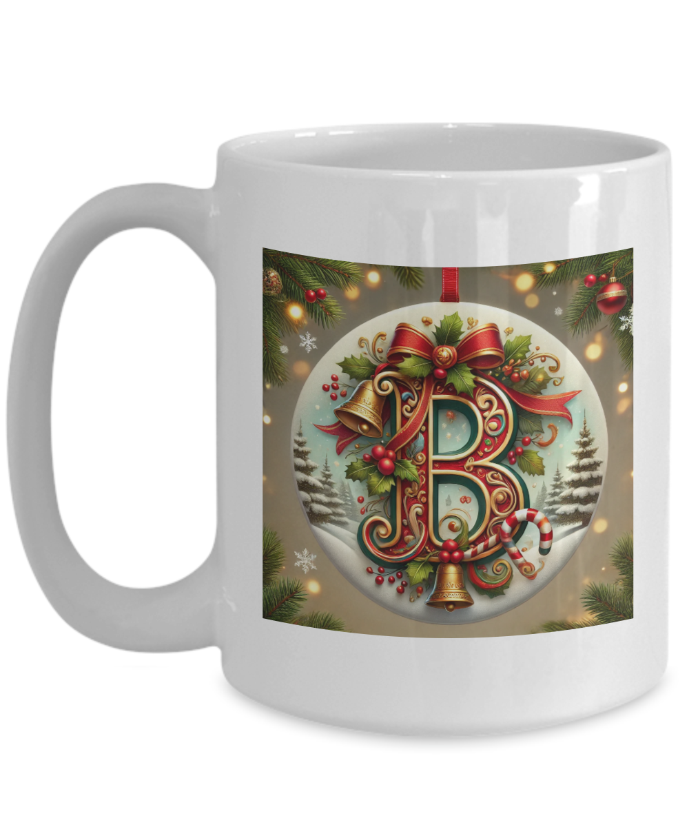 Christmas Letter B Mug